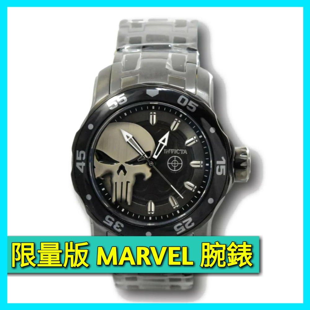 *因維克塔 漫威漫畫 製衣者 男士手錶 Invicta Men`s Marvel Punisher 48mm Watch