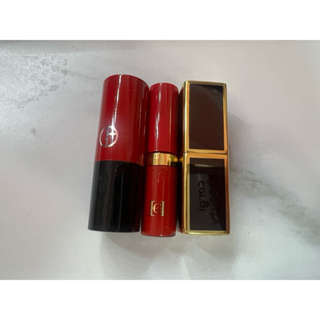 全新 專櫃三支迷你唇膏 (精巧版）tomford, giorgio armani, Carolina Herrera