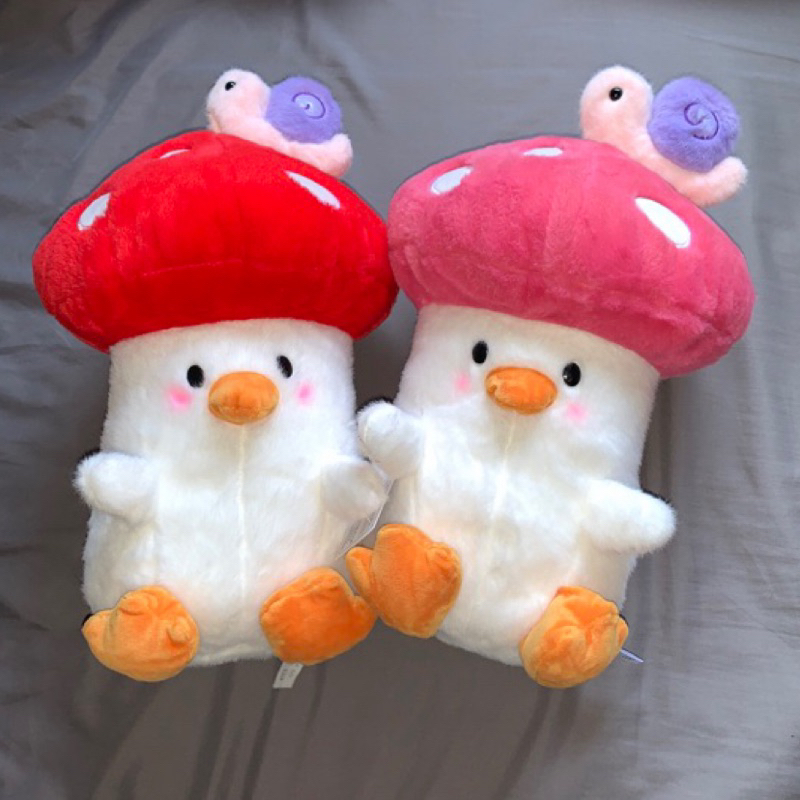 45公分全新 卡哇伊蘑菇雞毛絨搞笑雞毛絨玩具寶寶可愛蘑菇雞公仔軟沙發抱枕兒童聖誕禮物女孩生日禮物