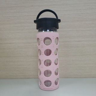 【二手】Lifefactory 玻璃水瓶 平口水杯 粉紅色 475ml