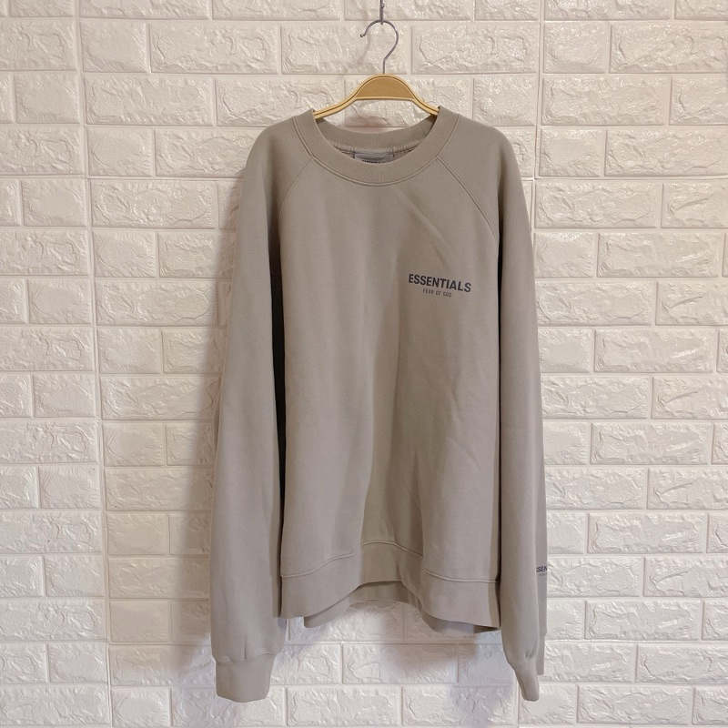 正品FEAR OF GOD x ESSENTIALS內鋪棉長袖大學T