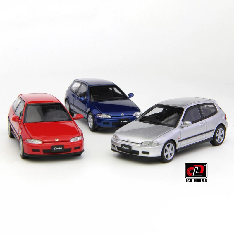【六四分之一】LCD｜HONDA CIVIC SiR II EG6/K6｜本田喜美五代K6 三門｜1/64 合金模型車