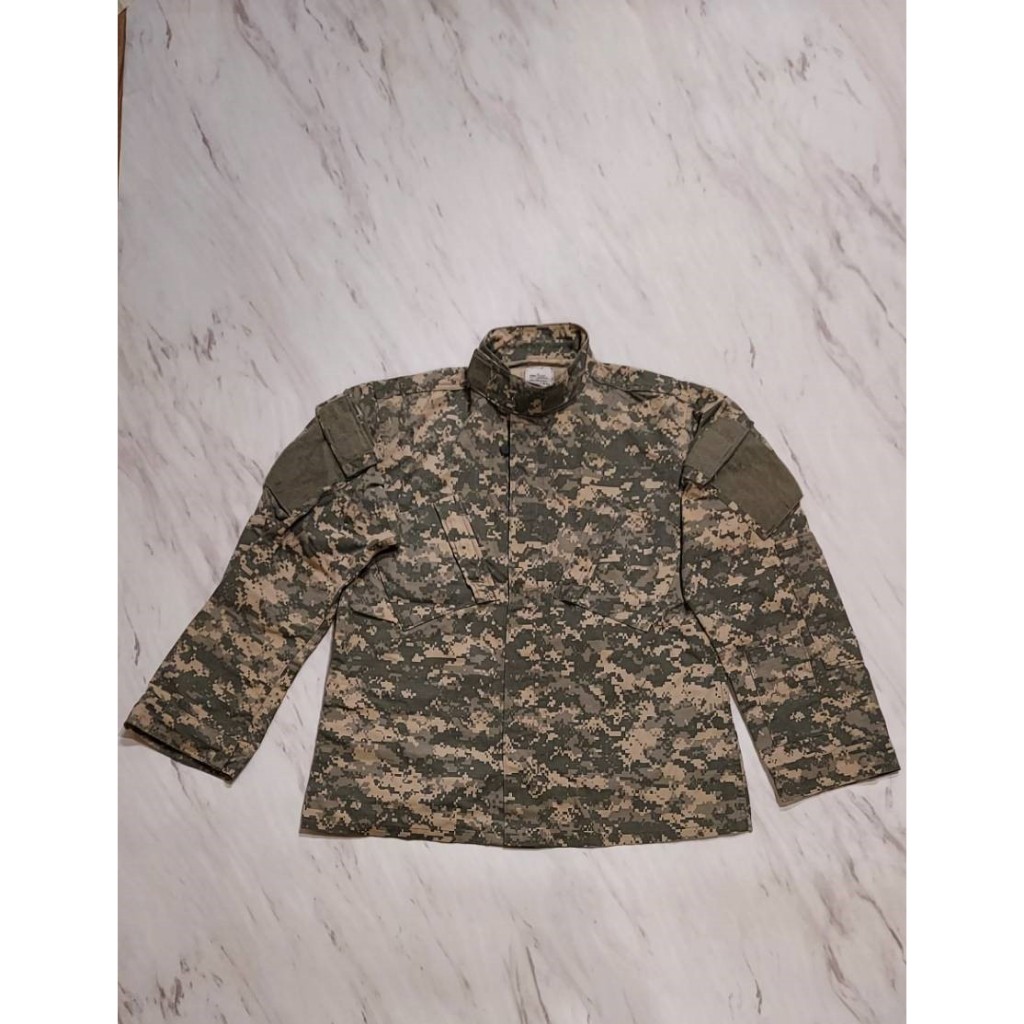 美軍 公發 米灰色 數位迷彩 長袖軍服 薄外套 02款