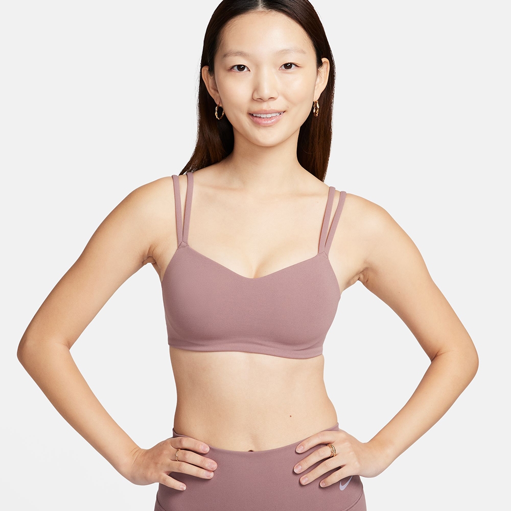 NIKE AS W NK DF ALATE TRACE BRA 女款 運動內衣 輕度支撐 訓練 粉紫-DO6609208