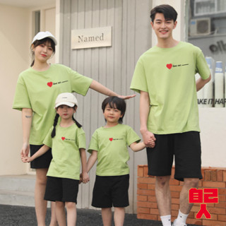 【自己人】 家庭裝 夏季純棉上衣 純棉大尺碼 親子裝短袖 親子出遊度假 韓版寬鬆運動撞色t 四色 XGT短袖 小心心