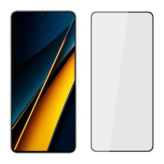 YADI POCO X6 Pro 6.67吋 2024 水之鏡 AGC全滿版手機玻璃保護貼 黑