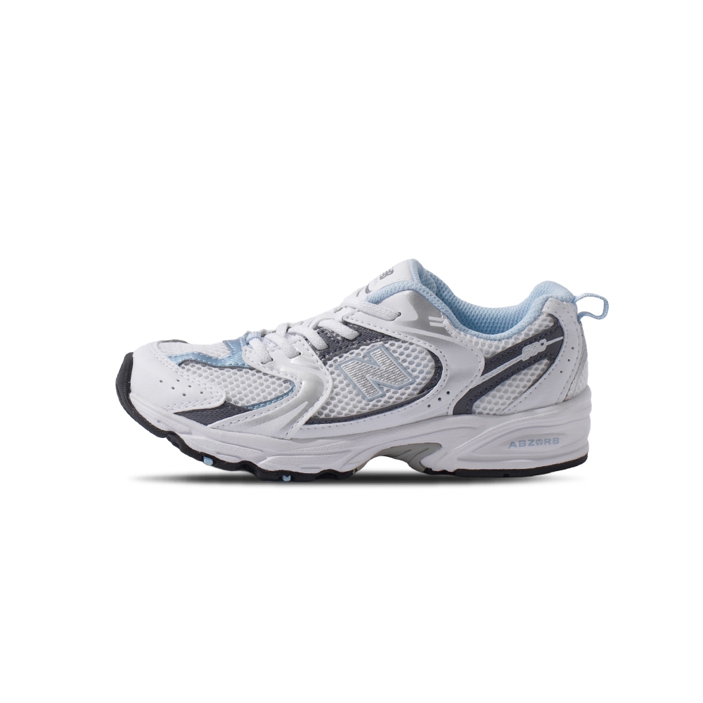 New Balance 童鞋 中童 白灰藍色 網眼 透氣 跑步 運動 休閒 慢跑鞋 PZ530RA
