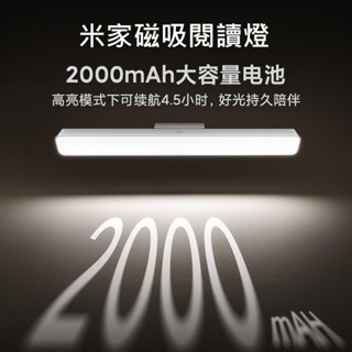 【免運+附發票】臺灣公司貨 小米 米家磁吸閱讀燈 防藍光 TypeC充電 磁吸LED燈 檯燈 壁掛燈 化妝燈
