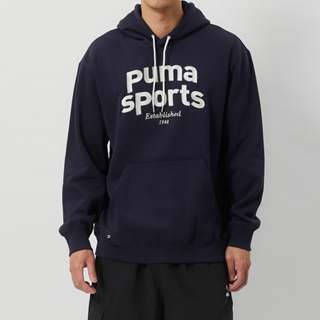 Puma 流行系列 男 深藍色 休閒 刺繡 上衣 帽T 長袖 62520616