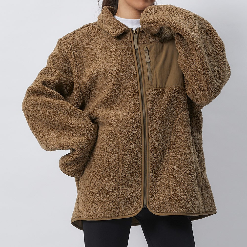 Puma 流行系列 女 卡其色 羊羔絨 保暖 休閒 冬季 教練外套 立領 外套 62522793