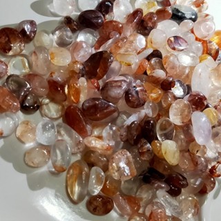 （BA）天然膠花水晶紅膠花無孔碎石消磁石淨化石
