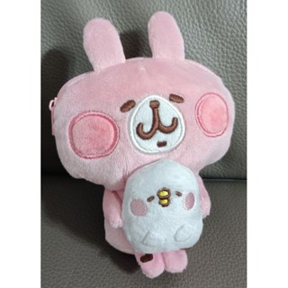 * 降價出清 日本 卡娜赫拉的小動物 粉紅兔兔 抱 P助 造型 絨毛 玩偶 娃娃 萬用 小物 收納 零錢包 背套