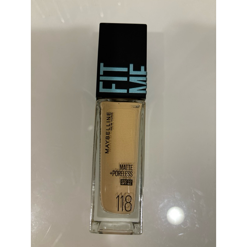 現貨 Maybelline媚比琳fit me反孔特霧粉底液118 light beige