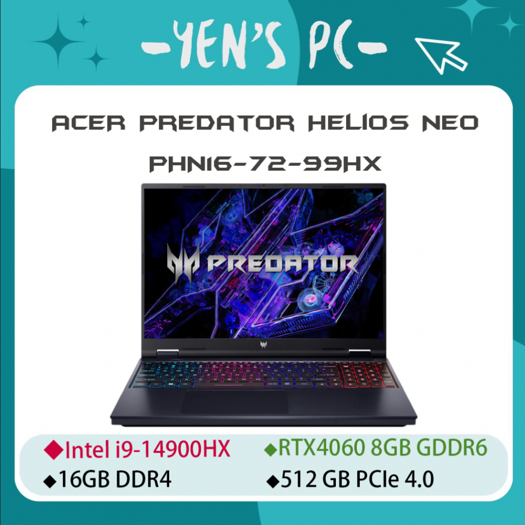YEN選PC ACER 宏碁 Predator Helios Neo PHN16-72-99HX