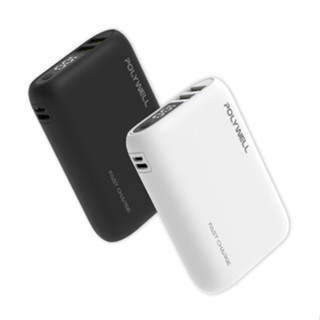 POLYWELL 雙向快充行動電源 10000mAh 18W 雙USB Type-C 多設備同時充電