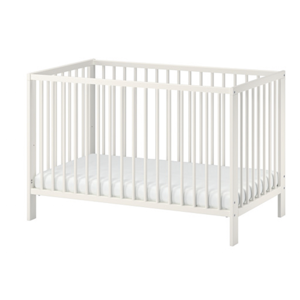 IKEA GULLIVER 嬰兒床與LENAST 床欄防護墊(二手)