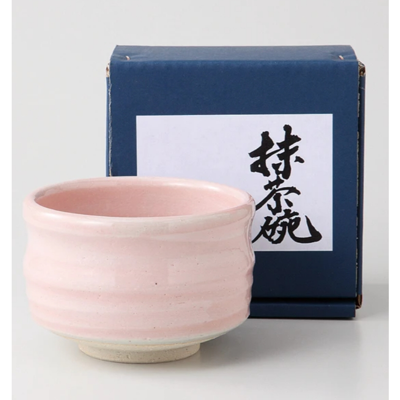 ❗️現貨❗️《初心》 | 日本製 美濃燒 粉色櫻花 圓柱形 抹茶碗