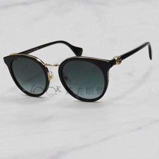 【LOOK路克眼鏡】Gucci 太陽眼鏡 圓框 黑 金 漸層鏡片 GG1181SK 001