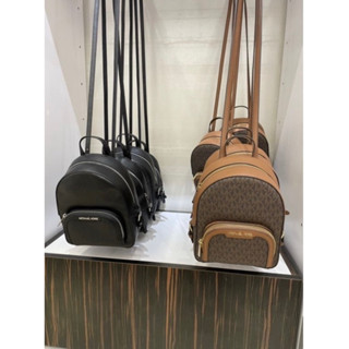 MICHAEL KORS MK 後揹包 迷你二用後揹包 全真皮 黑色 字母咖啡色 現貨