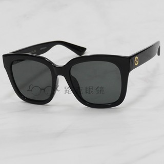 【LOOK路克眼鏡】Gucci 太陽眼鏡 黑色 方框 GG1338SK 001