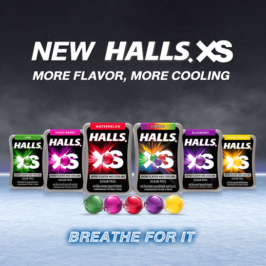 現貨 泰國 必買 HALLS XS 迷你 無糖薄荷涼糖 限量版 酷涼 清新萊姆 藍莓 黑櫻桃 12.6g