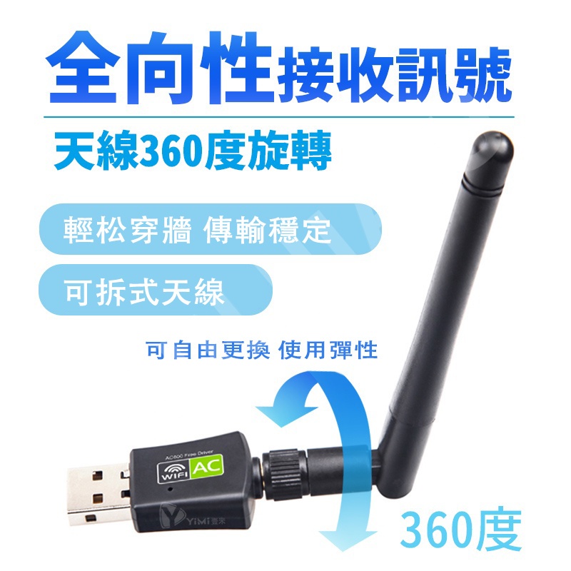 ☆台灣現貨☆ 雙頻5G 免驅 600M 雙頻網卡 WIFI 發射接收器 AP 桌機筆電可用 無線網卡