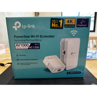 近全新 TP-Link TL-WPA7517 KIT AV1000 Wi-Fi 雙頻電力線網路橋接器 電動車可用 雙包組