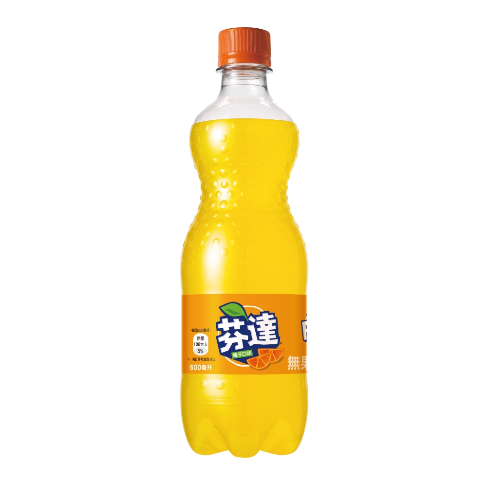 芬達 汽水橘子口味 600ml/瓶