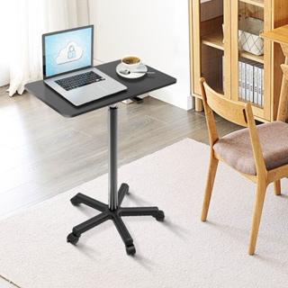 可移動升降桌 帶滑輪 小型床邊桌 站立式工作臺 電腦辦公桌 書桌 講臺 升降桌 便攜式移動書桌