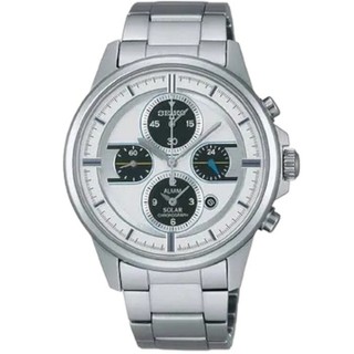 SEIKO 精工 Spirit Smart 太陽能 三眼計時鬧鈴不鏽鋼男錶 SBPY031J
