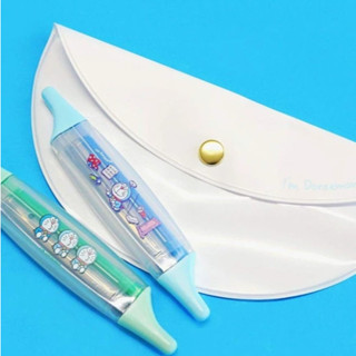 阿猴達可達 日本限定 哆啦a夢 DORAEMON 小叮噹 螢光筆2入附小叮噹的百寶袋(收納袋) 日本製 限量商品 全新品