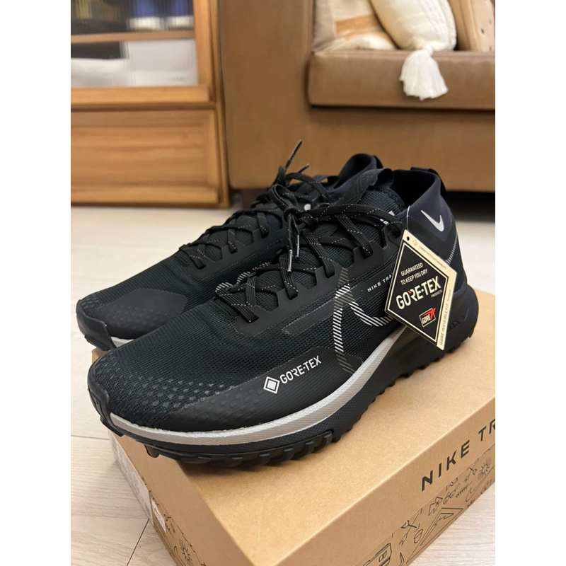 Nike 越野跑鞋 React Pegasus Trail 4 GTX 黑魂 防水 男 gore-tex