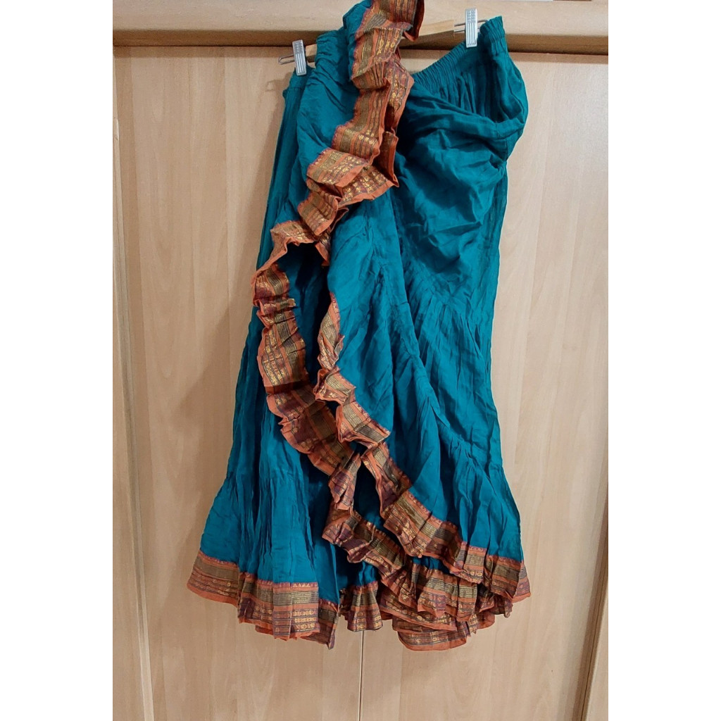 ATS美式部落風肚皮舞-印度厚紗麗裙(25碼大圓裙)-綠色