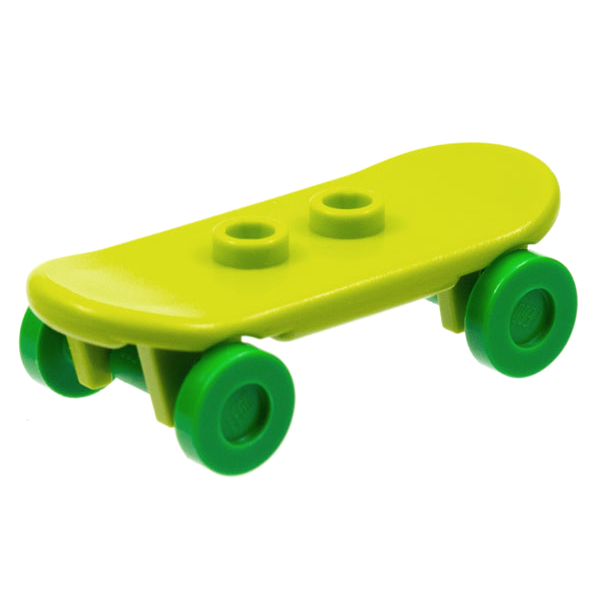 【小荳樂高】LEGO 萊姆綠色/亮綠色輪子 滑板車 Skateboard 42511c06