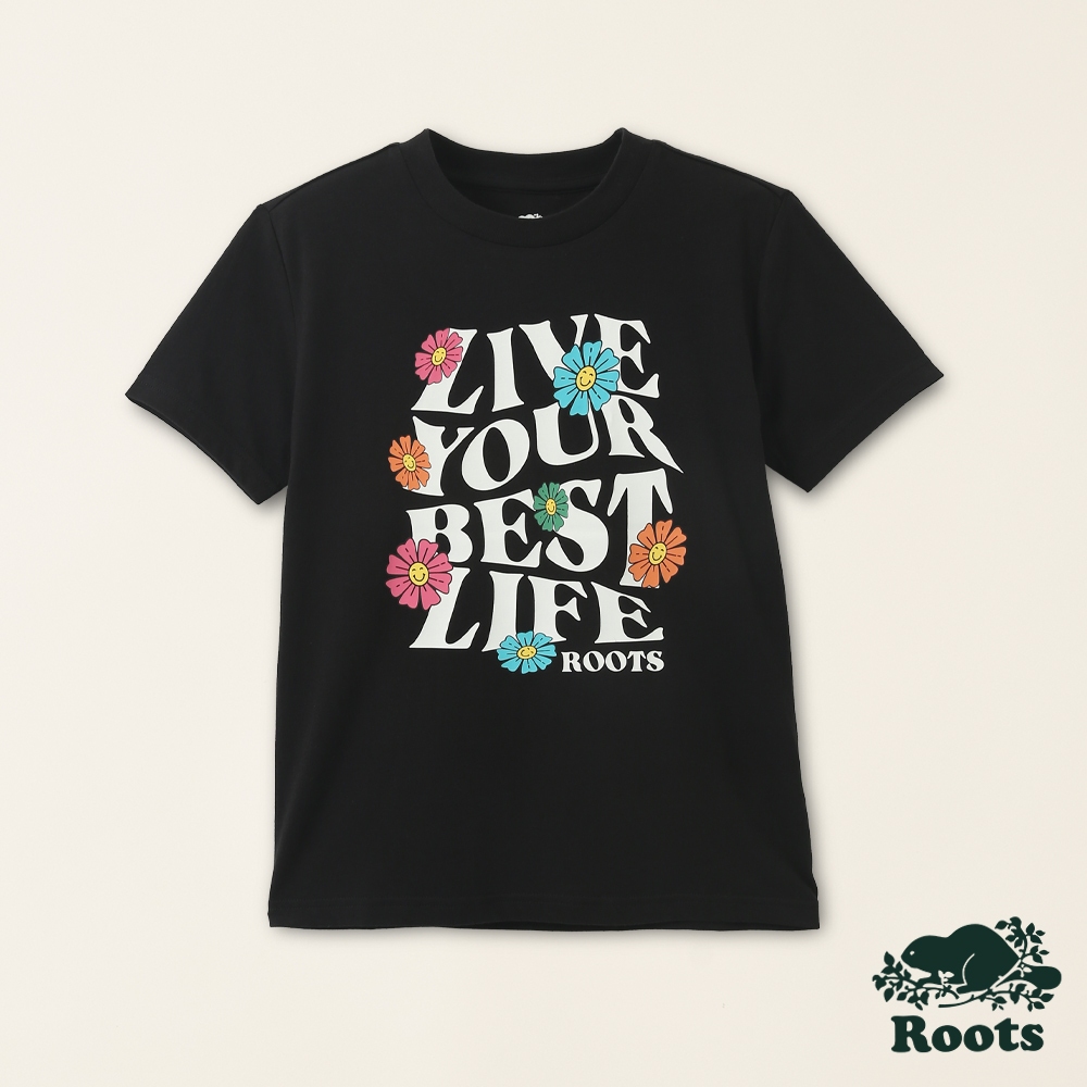 【Roots】大童-擁抱真我系列 文字設計有機棉短袖T恤