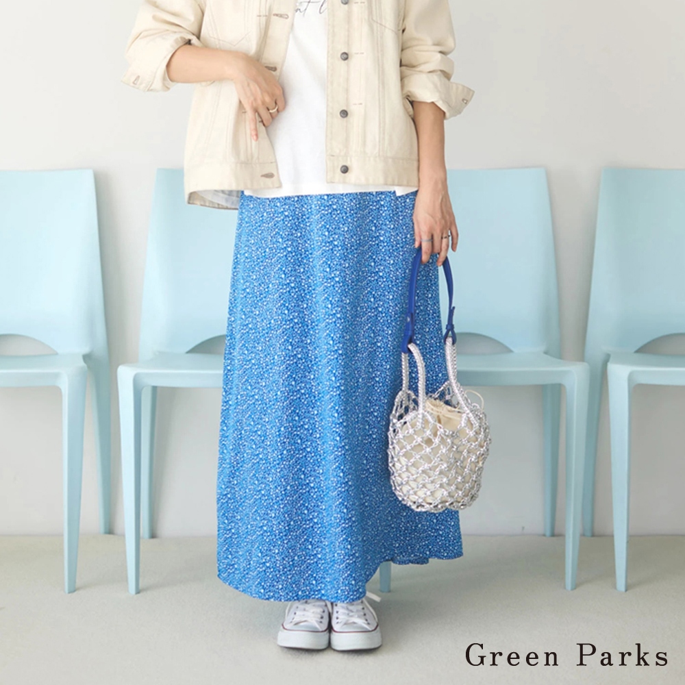 Green Parks 各式花紋緞面寬版長裙(6A31L0L0300)
