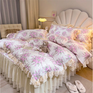 有貨👌超美粉色復古玫瑰床罩組/床包 單人 雙人 加大 床罩組 床單 被套/棉被/床包組/天絲/保潔墊/床墊/雙人床墊