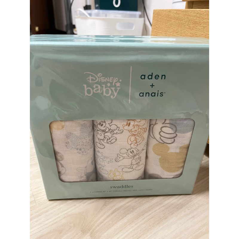 美國 aden+anais 竹纖維多功能包巾3入(米奇米妮）