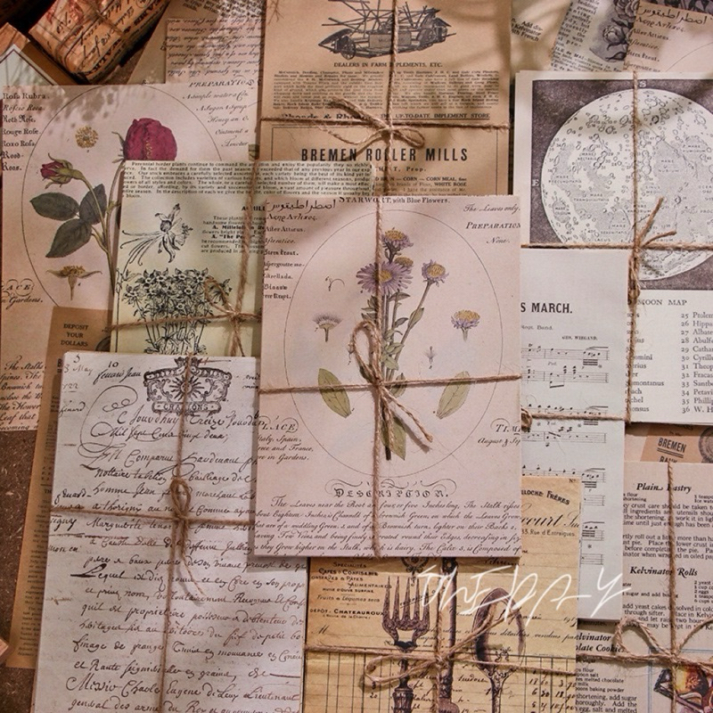 ONEDAY ✨復古素材紙  舊書系列 創意 手稿 手帳 日記DIY 裝飾打底紙 英文紙 拍攝道具