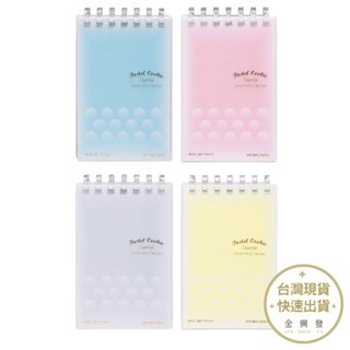 KOKUYO Pastel Cookie 360度memo活頁本 20枚A7 藍/粉/透明/黃 文具 辦公文具【金興發】