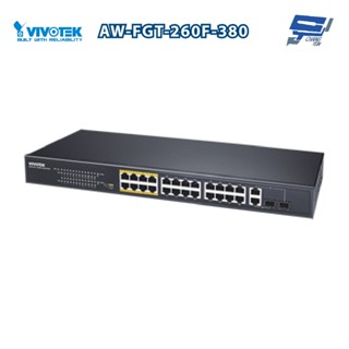昌運監視器 VIVOTEK晶睿 AW-FGT-260F-380非管理型PoE交換器