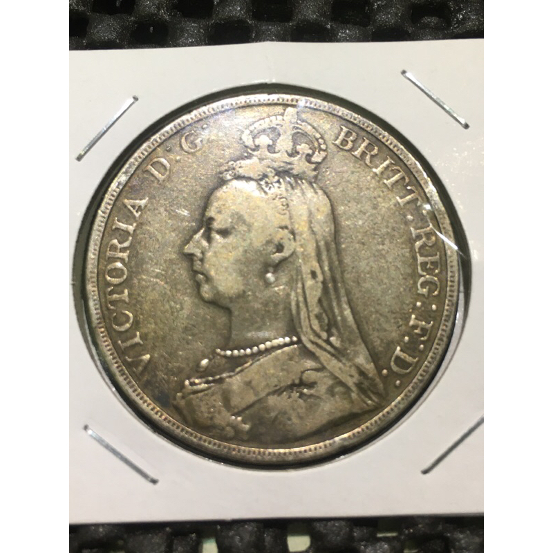 1891年英國維多利亞女皇 騎士屠龍銀幣