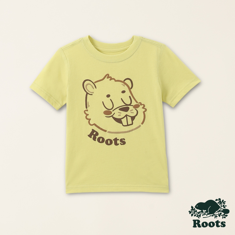 【Roots】小童-擁抱真我系列 動物圖案有機棉短袖T恤