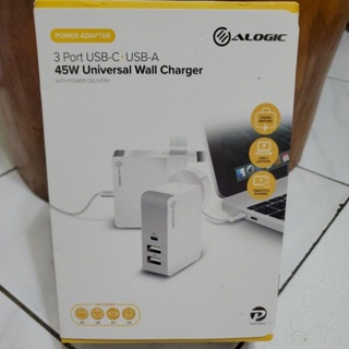 45w alogic 快充頭 充電頭4PORT 2.4A 4 PORT 全電壓充電頭 附4個轉接頭