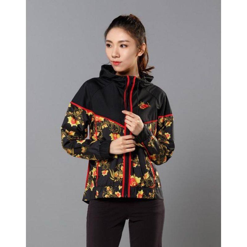 NIKE NSW WINDRUNNER FLORAL 黑 紅 黃 花卉 風衣 外套 女款