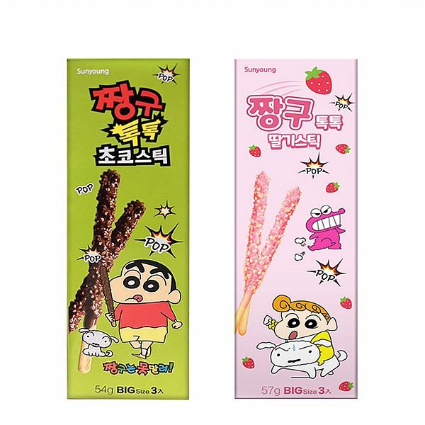 Sunyoung 蠟筆小新跳跳糖餅乾棒(3入／盒) 款式可選【小三美日】DS017980 零食
