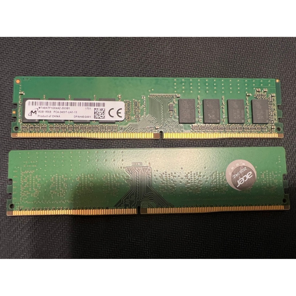 美光 DDR4 2400 8G 單面 記憶體
