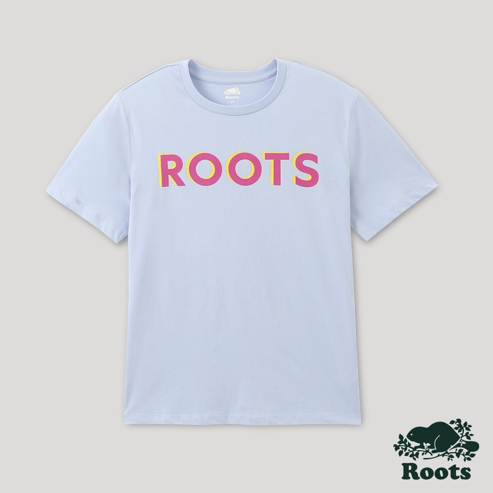 【Roots】女裝- 城市悠遊系列 陰影文字短袖T恤