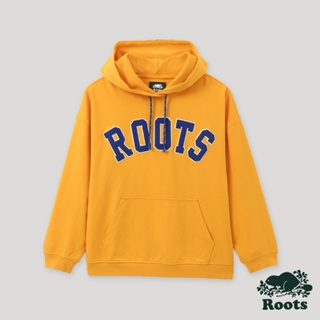 【Roots】女裝-戶外玩家系列 經典LOGO有機棉連帽上衣