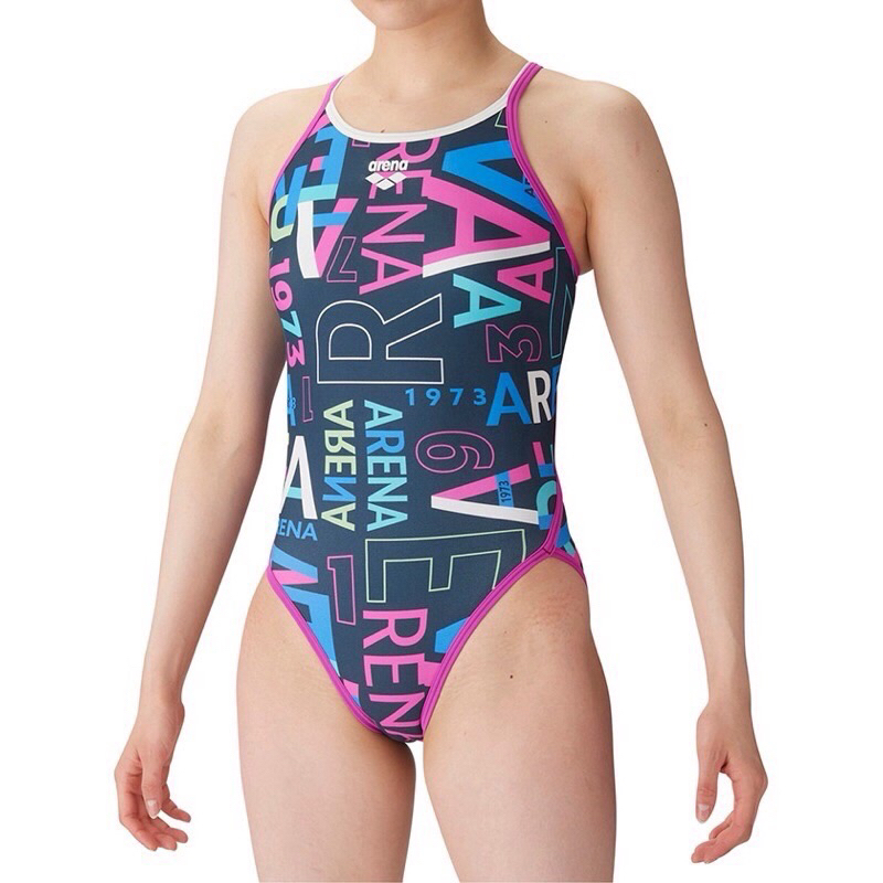 現貨 日本代購 M號 L號 ARENA SAR-4133W 彩虹標 練習款 競技 競賽 游泳 抗氯 耐用 泳衣